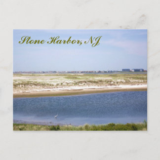 Carte postale en pierre de point de port