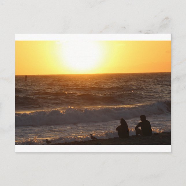 Carte Postale En Regardant Le Coucher De Soleil (Devant)