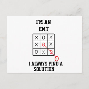 Carte Postale En tant qu'EMT, je trouve toujours une solution  C