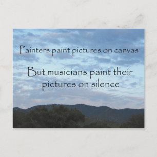Carte postale en toile de musicien