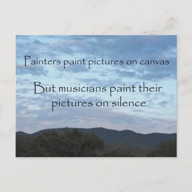 Carte postale en toile de musicien (Devant)