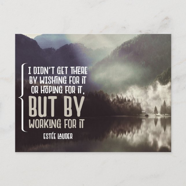 Carte Postale En Travaillant Pour Elle (Devant)