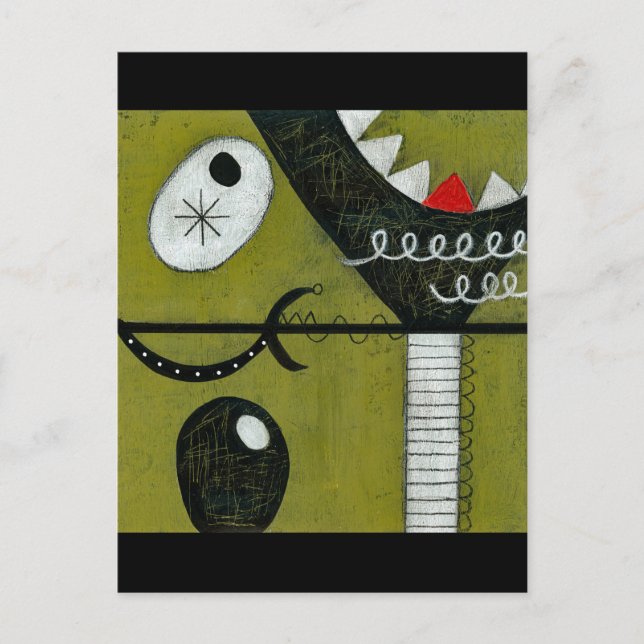 Carte postale en verre Martini cassé (Devant)