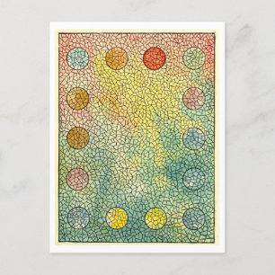 Carte postale en verre vintage