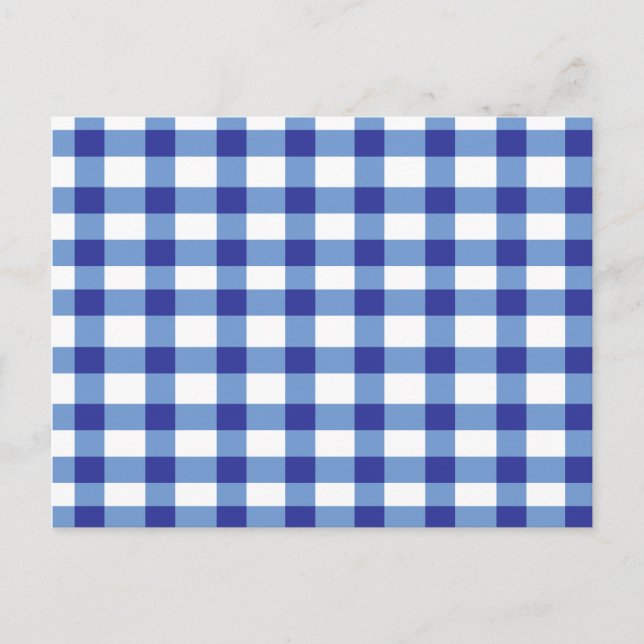 Carte Postale En vichy bleu (Devant)