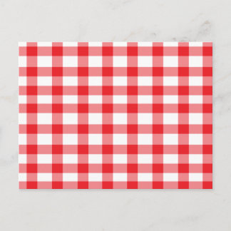 Carte Postale En vichy rouge