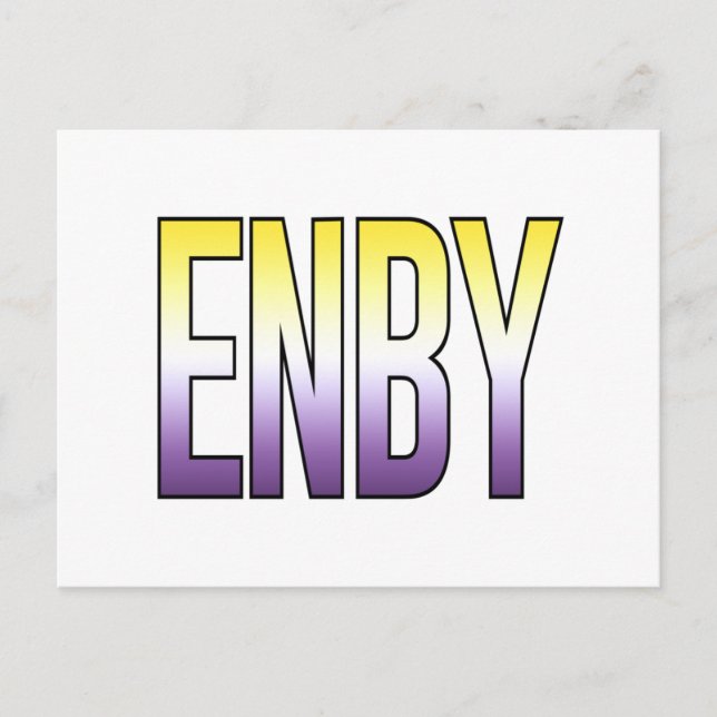 Carte Postale ENBY - Non binaire (Devant)