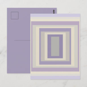 Carte Postale Encadré Dessin Géométrique Lavande Gris Craie
