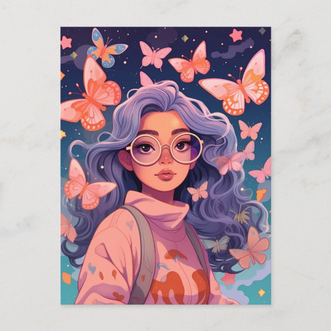 Carte postale Enchanted Butterfly Dream (Devant)