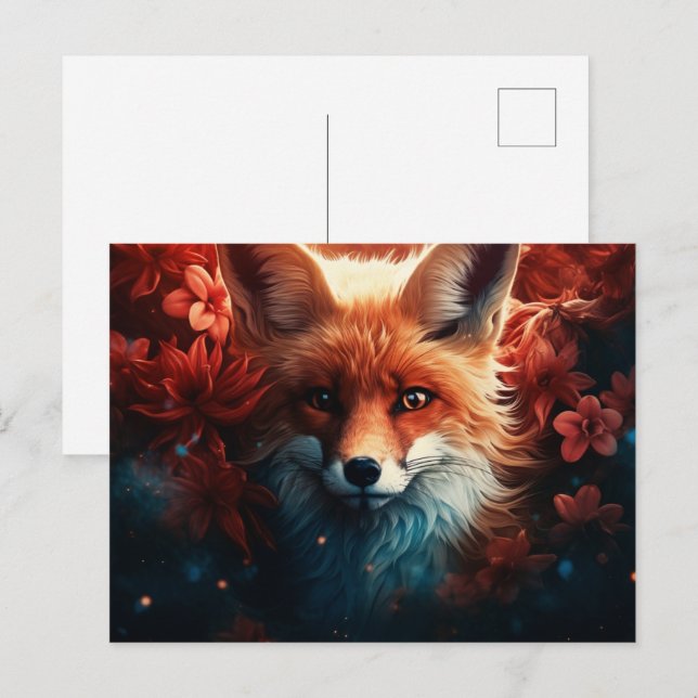 Carte postale Enchanted Whispers of the Fox (Devant / Derrière)