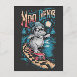 Carte Postale Enchanter Moo Deng Hippo