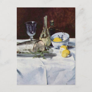 Carte Postale Encore la vie avec le saumon - Edouard Manet