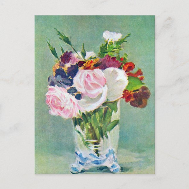 Carte Postale Encore la vie avec les fleurs de Manet (Devant)