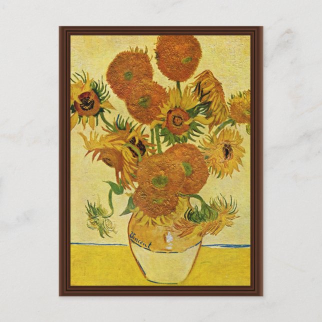 Carte Postale Encore La Vie Avec Les Tournesols Par Vincent Van  (Devant)