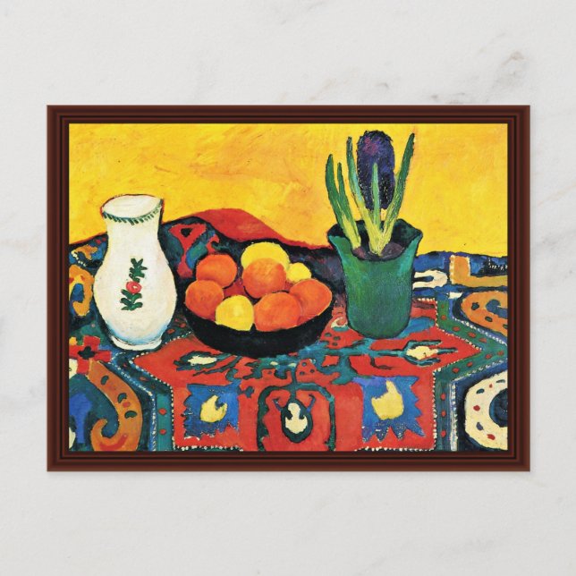 Carte Postale Encore Vie : Hyacinth Rug Par Macke Août (Devant)