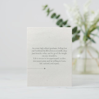 Carte Postale Encouragement des mots pour les nouveaux diplômés