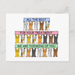 Carte Postale Encouragement par le traitement Cartoon Chats
