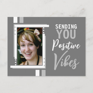 Carte Postale Encouragement vibrations positives ajouter une pho