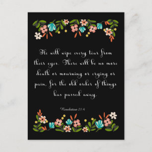 Carte Postale Encourager les versets de la Bible Art - Apocalyps