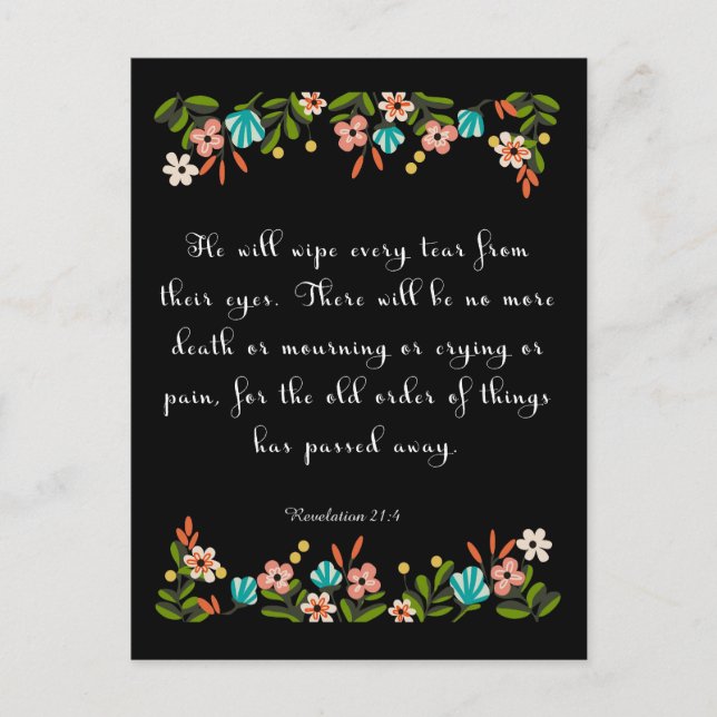 Carte Postale Encourager les versets de la Bible Art - Apocalyps (Devant)