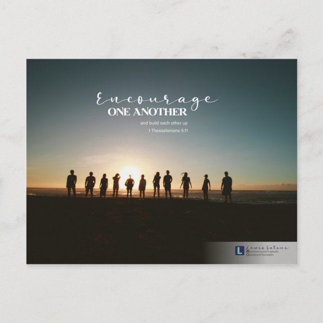 Carte Postale Encourager mutuellement (1 Thessaloniciens 5:11) (Devant)