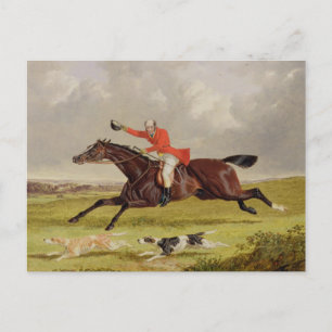 Carte Postale Encouraging Hounds, 1839 (huile sur panneau)