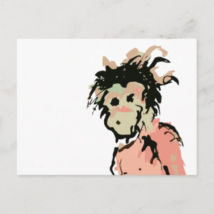 Carte Postale encre singe