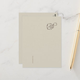 Carte Postale Encrier Dark Academia - Minimaliste Vintage