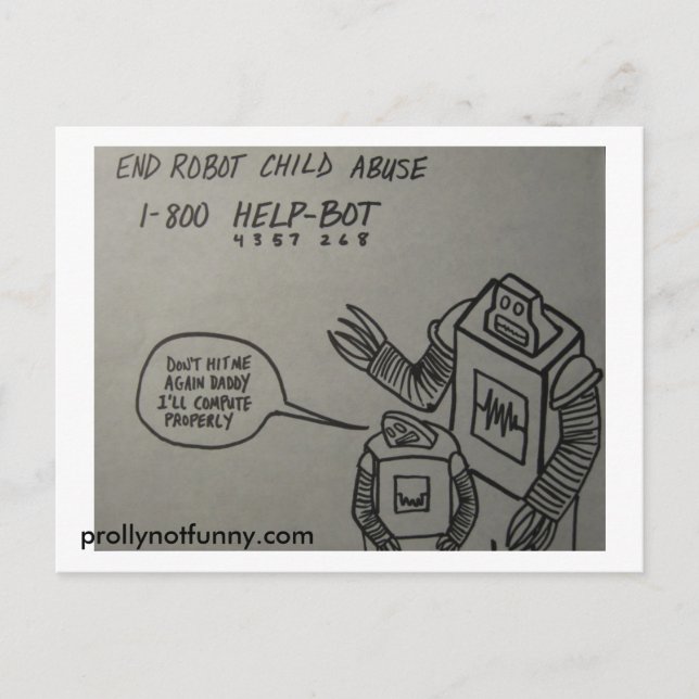 Carte postale End Robot Child Abuse (Devant)