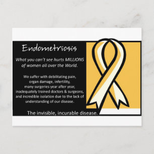 Carte Postale Endometriose - Ruban jaune