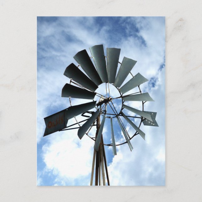 Carte Postale Énergie alternative - Pinwheel Wmill Power (Devant)