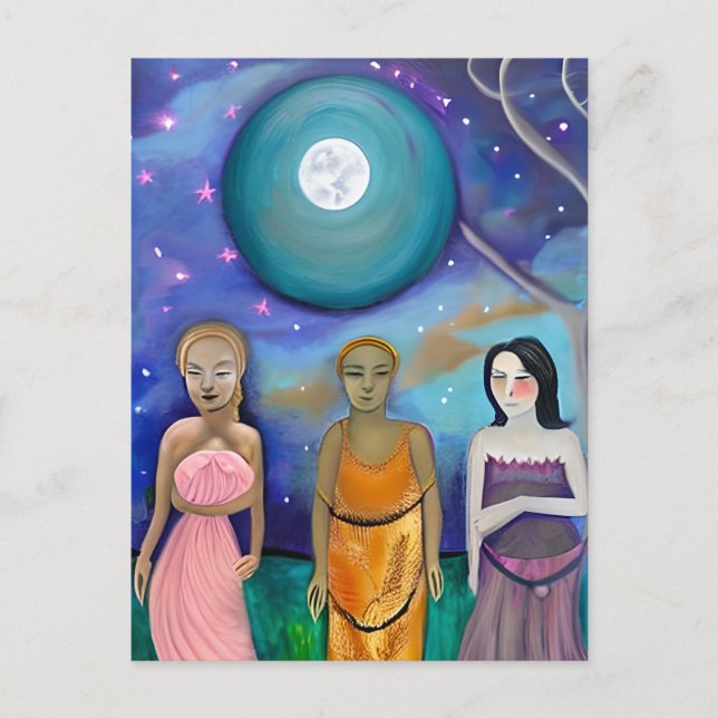 Carte Postale Énergie de la Lune | Œuvre d'art céleste (Devant)