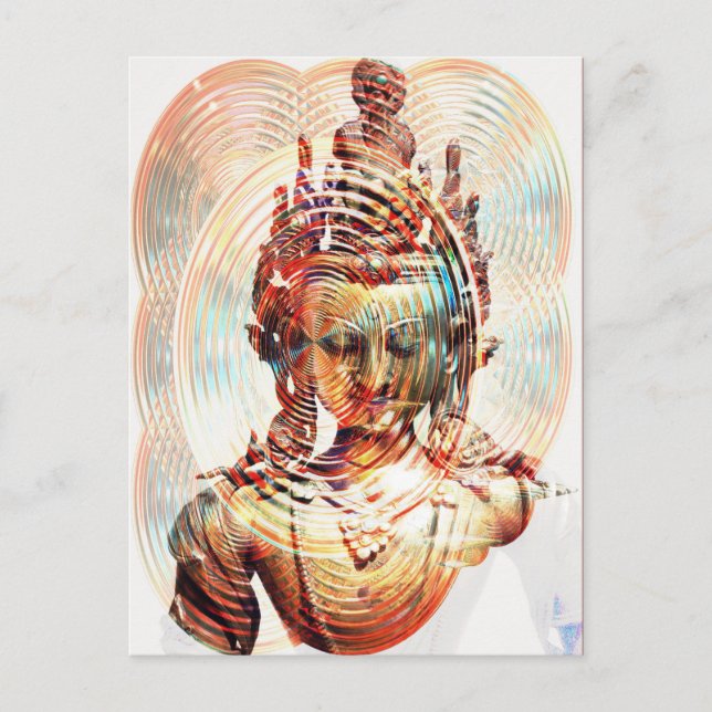 Carte Postale Énergie d'Illumination Cosmique Dakini (Devant)