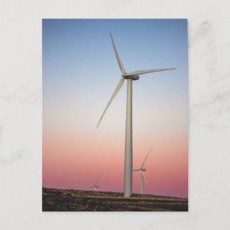 Carte Postale Énergie éolienne de la ferme à Dusk