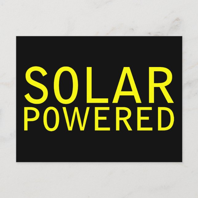 Carte Postale énergie solaire (Devant)