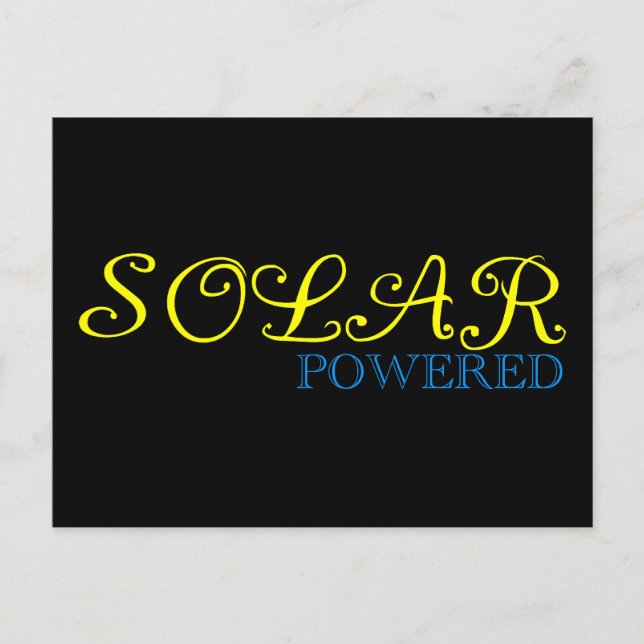 Carte Postale énergie solaire (Devant)