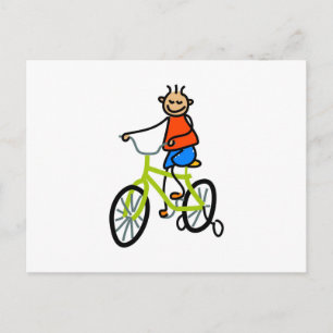 Carte Postale Enfant à vélo