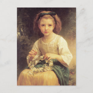 Carte Postale Enfant Braiding Crown par Bouguereau