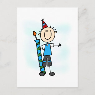 Carte Postale Enfant d'anniversaire avec T-shirts et cadeaux à l