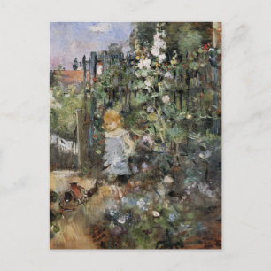 Carte Postale Enfant dans le jardin Rose par Berthe Morisot