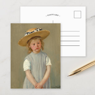 Carte Postale Enfant dans un Casquette de paille   Mary Cassatt