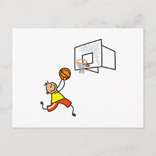 Carte Postale Enfant de basket-ball