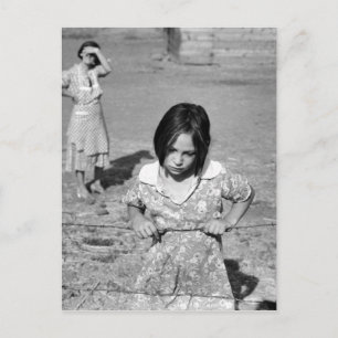 Carte Postale Enfant de la Grande Dépression