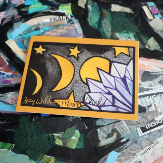 Carte Postale Enfant de la Lune Sauvage Phases de la Lune        (Créateur téléchargé)