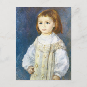 Carte Postale Enfant en blanc par Pierre Auguste Renoir