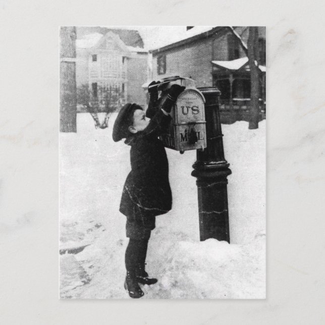 Carte Postale Enfant et lettre US (Devant)