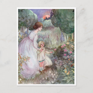 Carte Postale Enfant et mère Vintage Anne Anderson