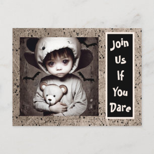 Carte Postale Enfant ethnique effrayant aux grands yeux pour Hal
