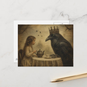 Carte Postale Enfant Fantastique à une Fête de Thé Royale de Cor