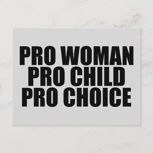 Carte Postale Enfant femme Pro Choice (Devant)